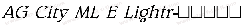 AG City ML E Lightr字体转换